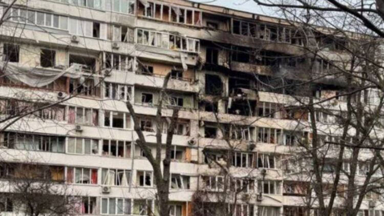 Наслідки удару по Києву. Фото: Телеграм