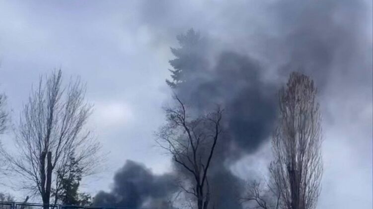 Дим після прильоту у Кривому Розі