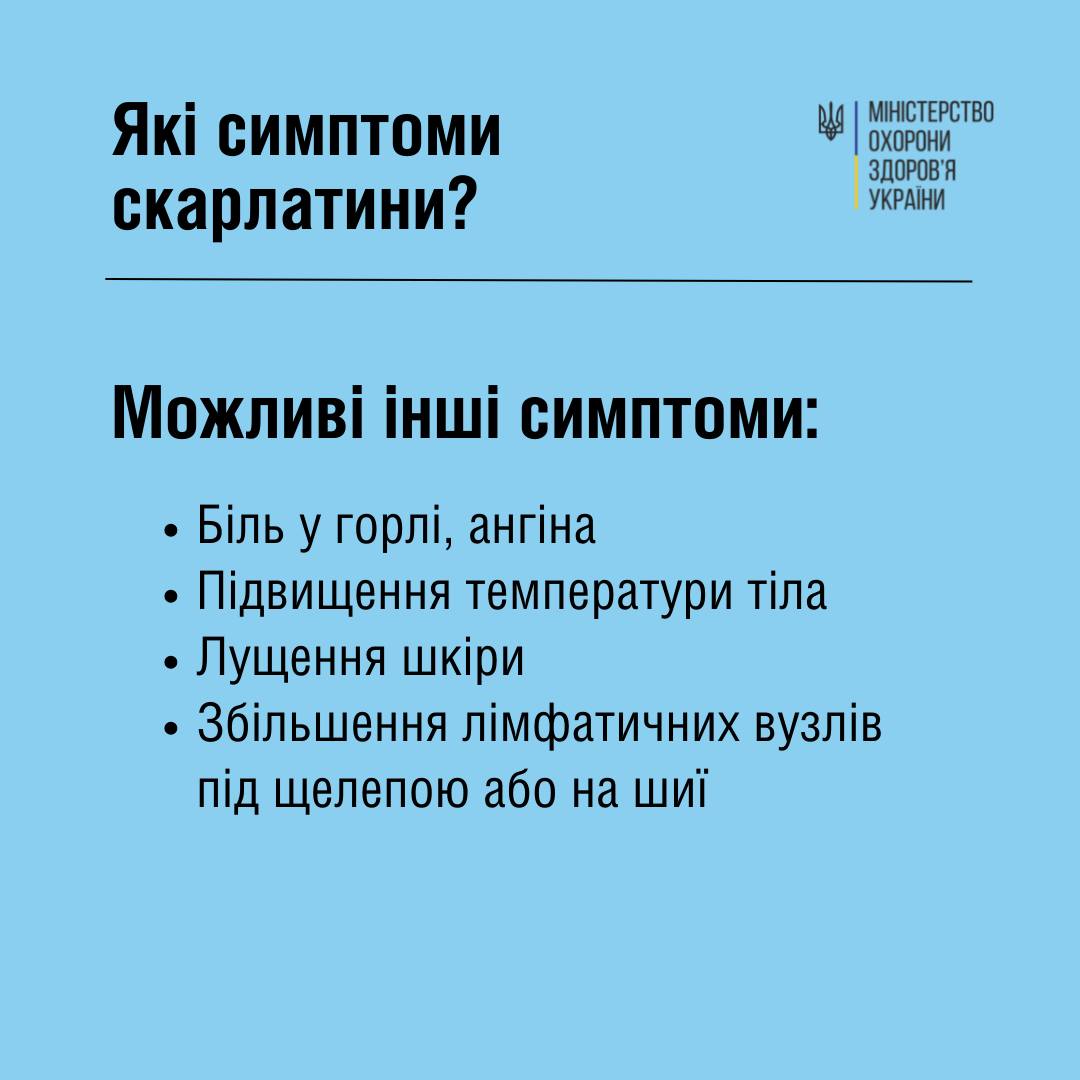 Возможные симптомы скарлатины