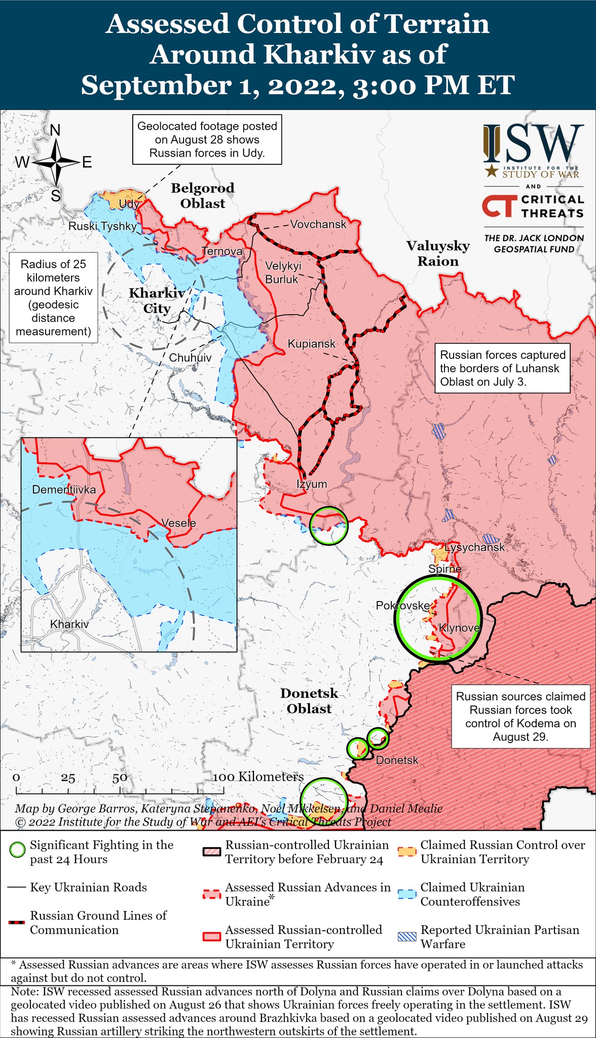 Карты боевых действий в Украине