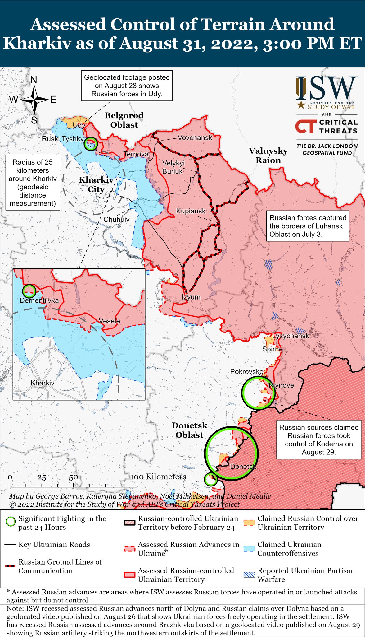 Карты боевых действий в Украине