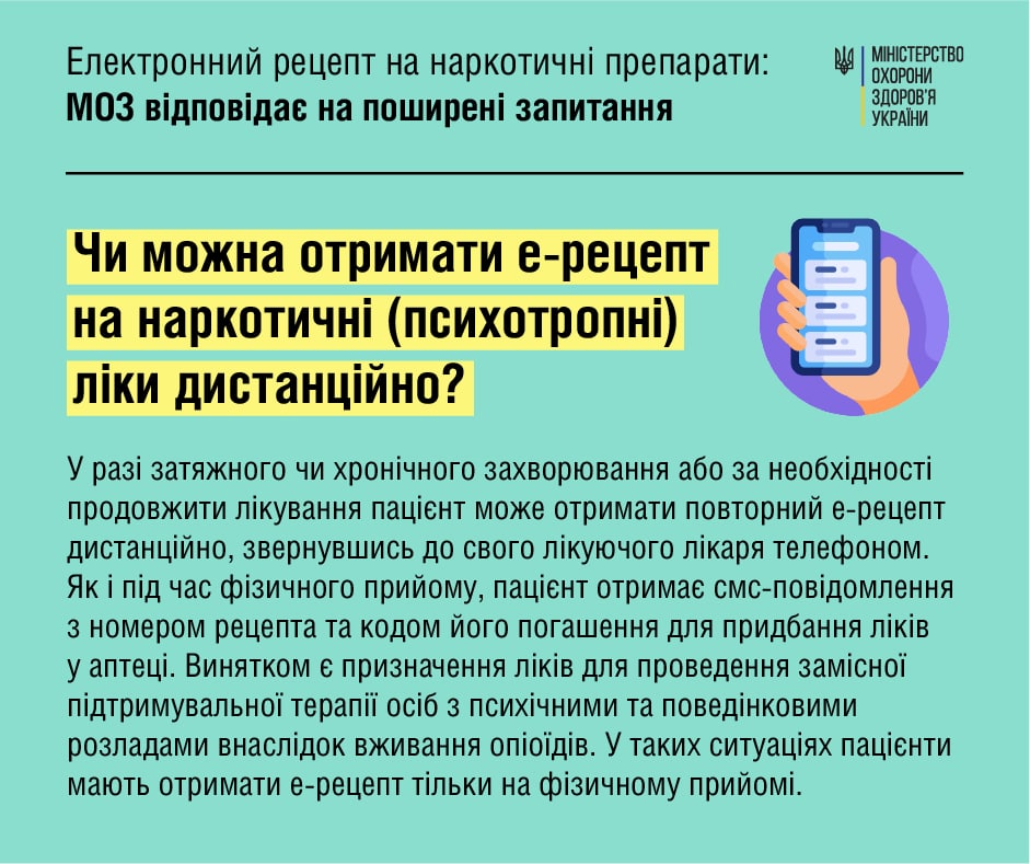 Можно ли получить е-рецепт на наркотические лекарства дистанционно