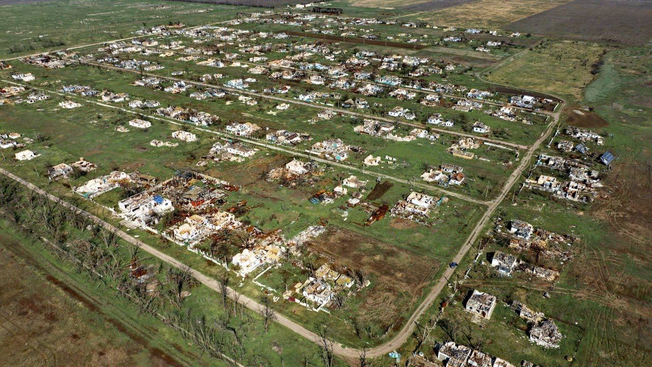 Наслідки обстрілу села Благодатне під Миколаєвом