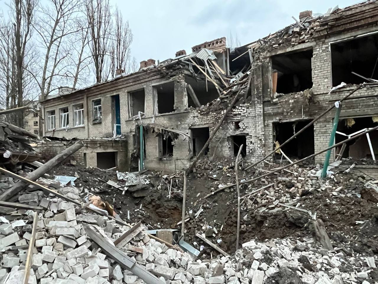 Наслідки обстрілу Авдіївки