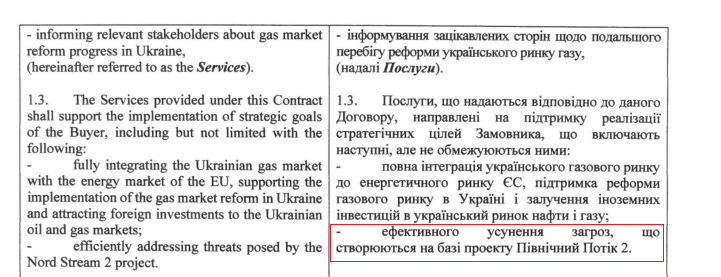 договор на пиар-услуги почти на 1 млн долларов США