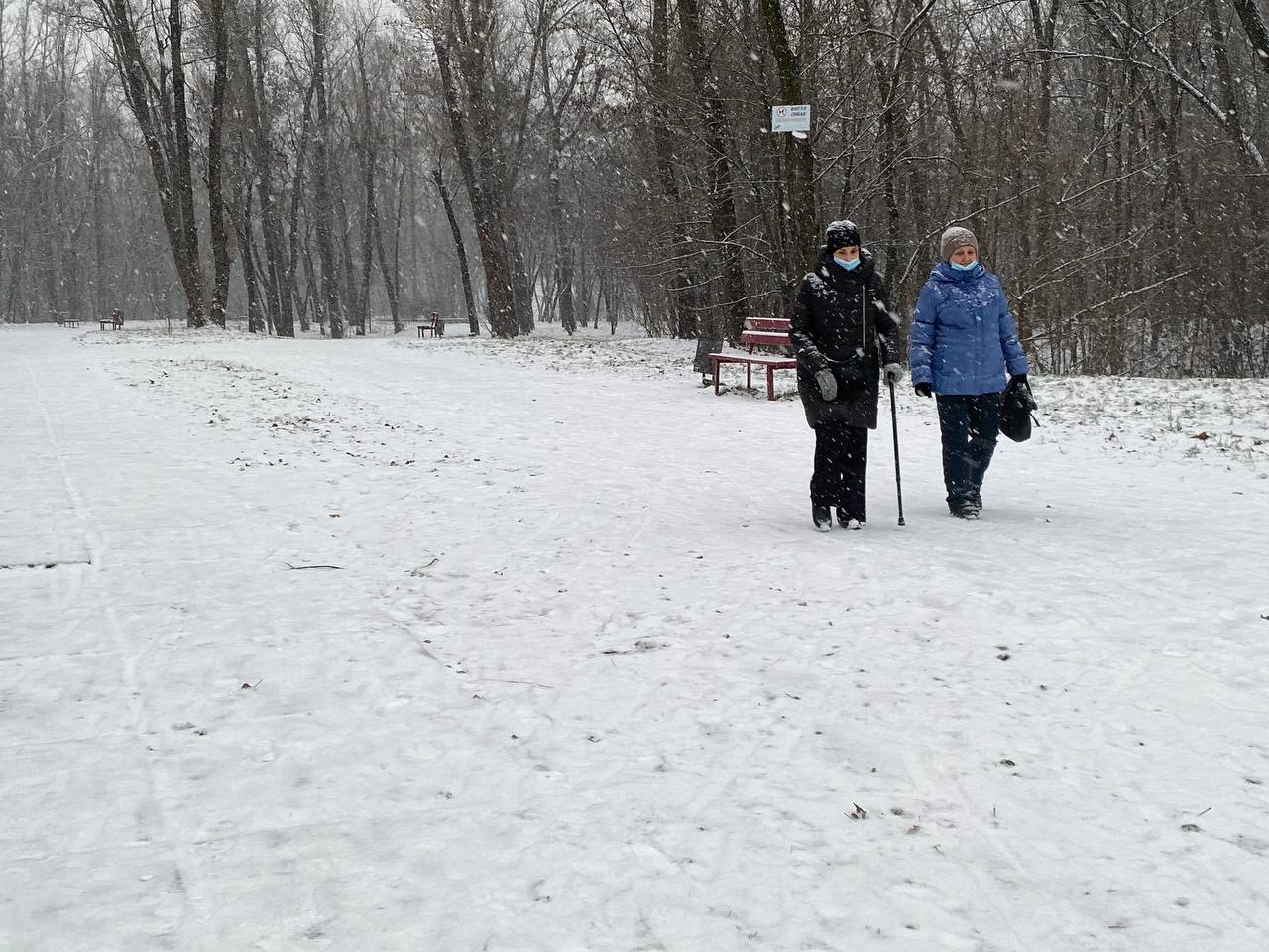 снегопад в Киеве