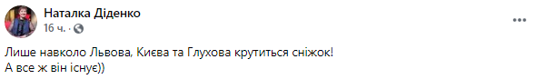 Наталья Диденко рассказала, в каких областях Украины пройдет снег