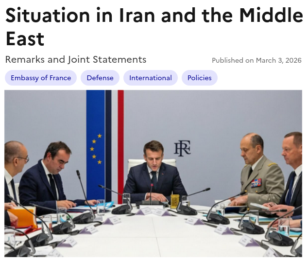 Франція не підтримала війну США та Ізраїлю з Іраном.