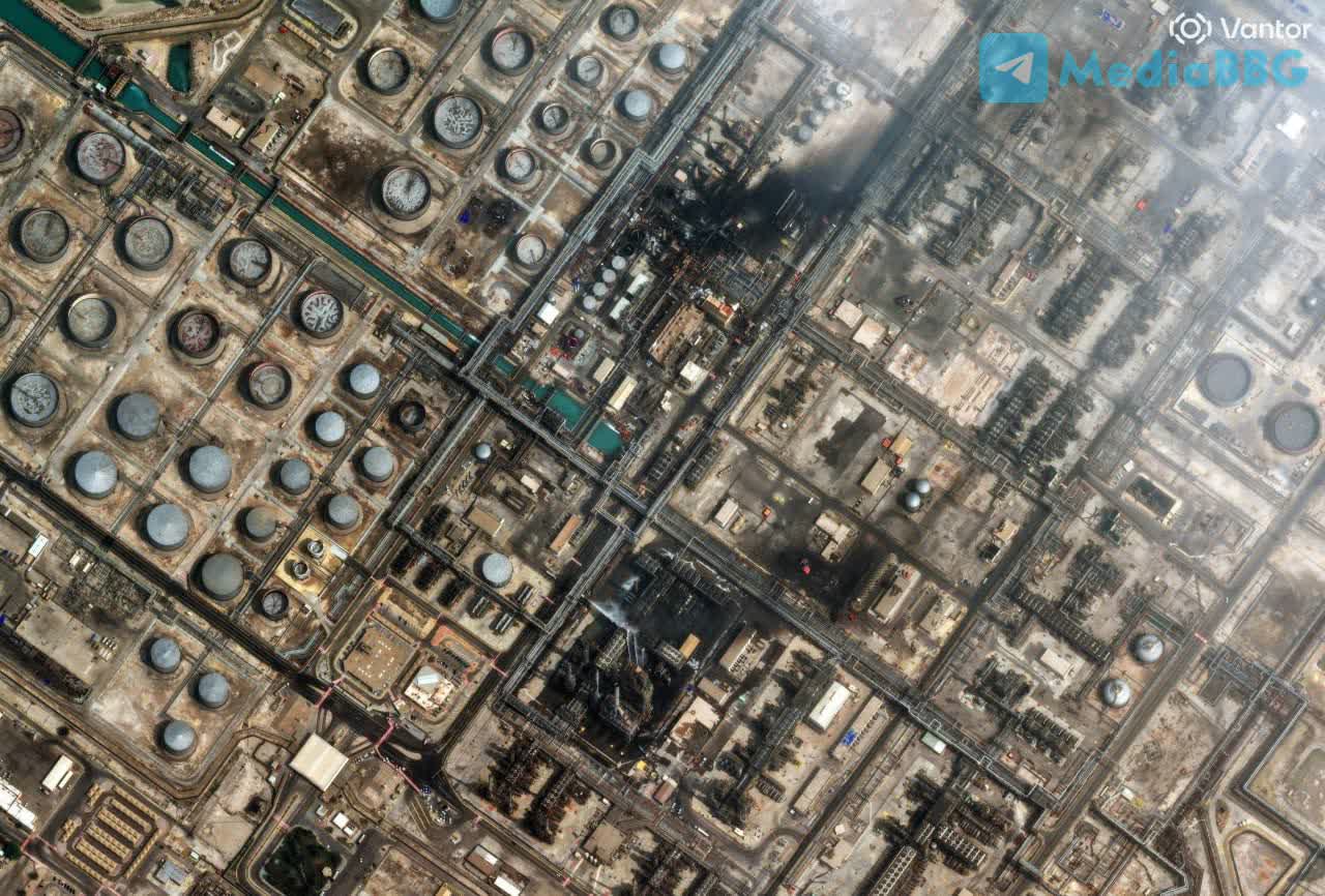Фото пошкоджень НПЗ Aramco у Саудівській Аравії. Джерело &ndash; Телеграм